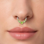 ETSY 4546021452 | IMAGE 2 | Titanium Gradient Square Gem Septum Clicker