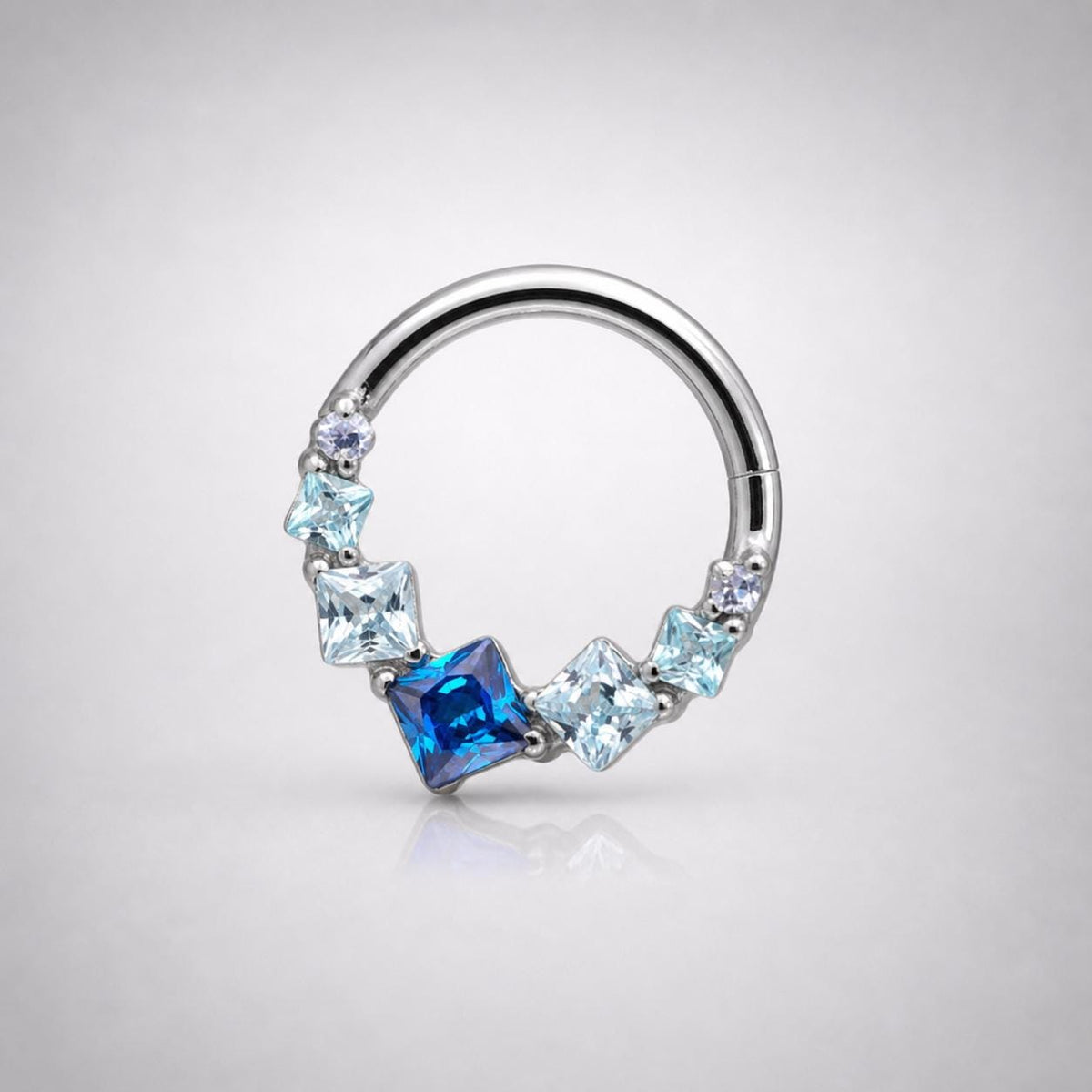 ETSY 4546021452 | IMAGE 7 | Titanium Gradient Square Gem Septum Clicker
