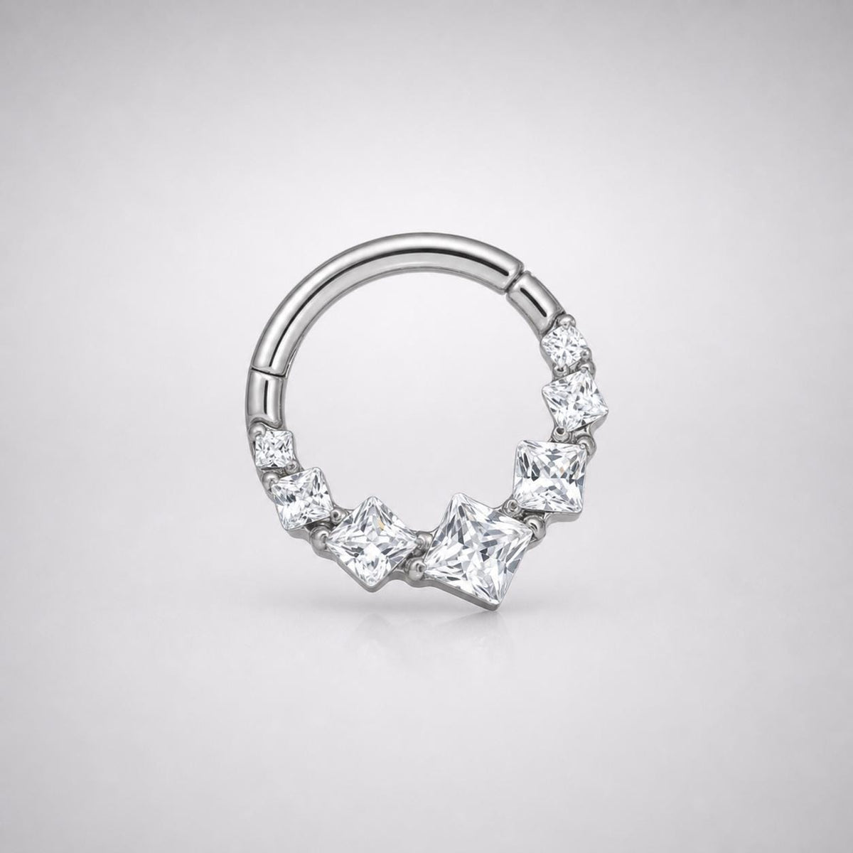 ETSY 4546021452 | IMAGE 9 | Titanium Gradient Square Gem Septum Clicker