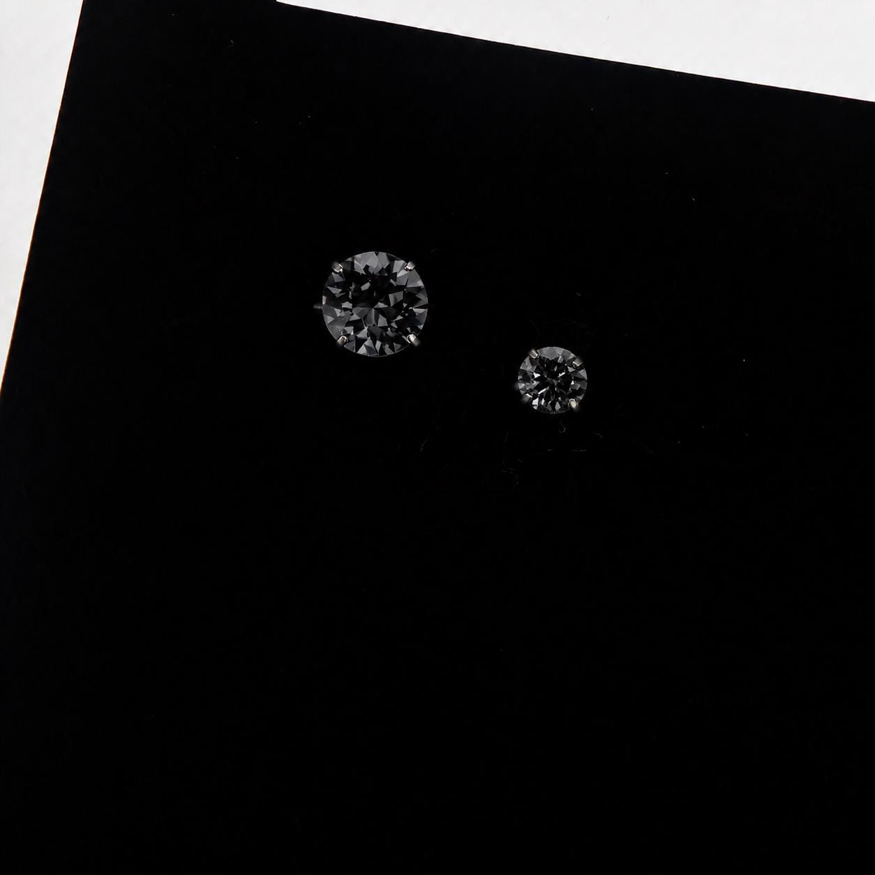 Smoky Black Moissanite Flat Back Stud - product image 5