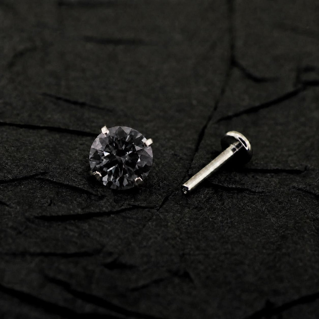 Smoky Black Moissanite Flat Back Stud - product image 6