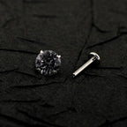 Smoky Black Moissanite Flat Back Stud - product image 6