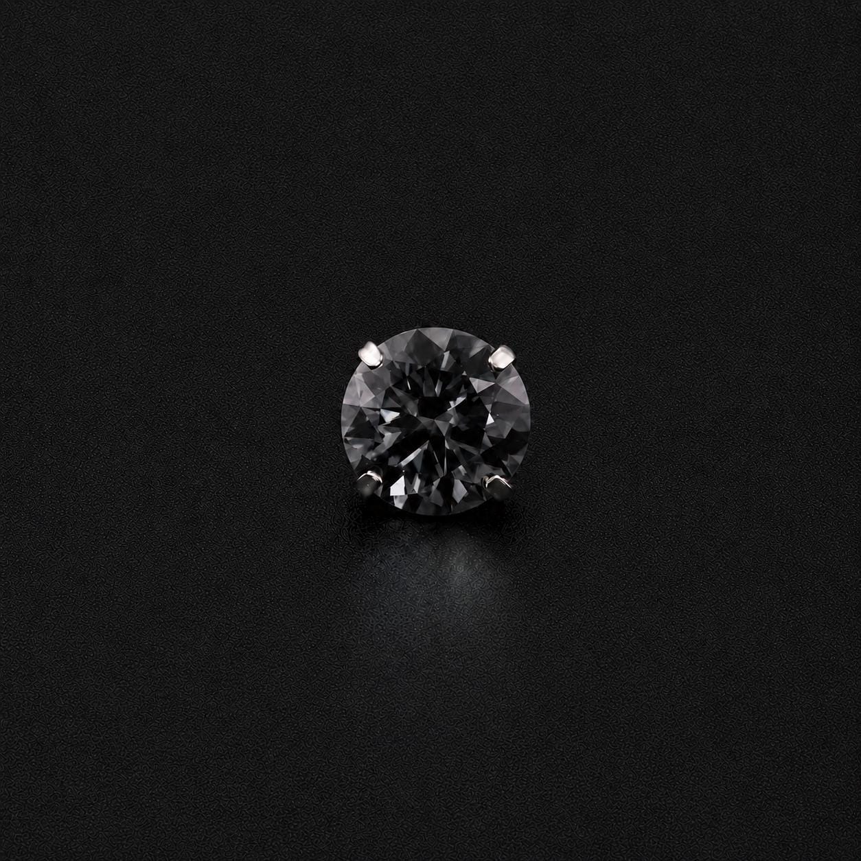 Smoky Black Moissanite Flat Back Stud - product image 7