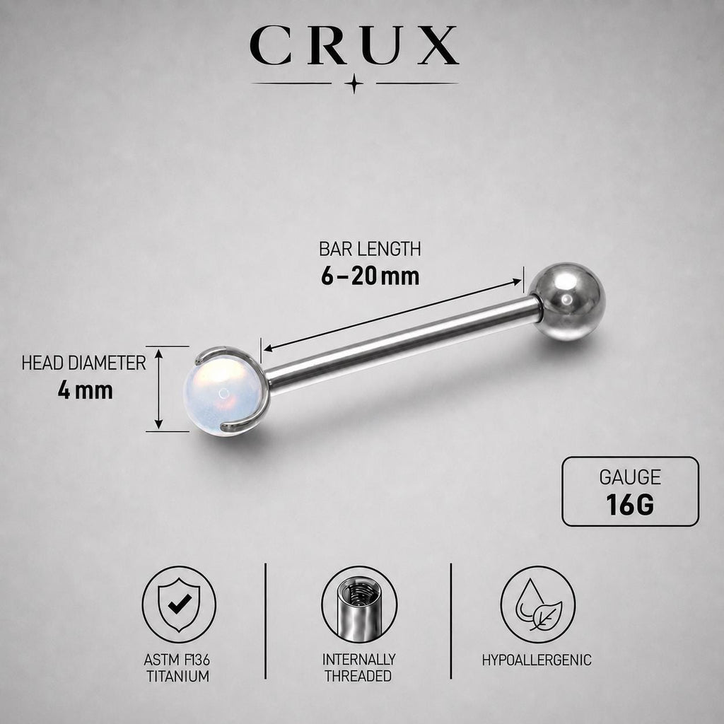 Pastel Opalite Titanium Barbell detail 13