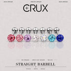 Crystal Disco Ball Titanium Barbell