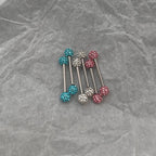 Crystal Disco Ball Titanium Barbell detail 5