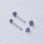 Crystal Disco Ball Titanium Barbell detail 7