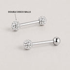 Crystal Disco Ball Titanium Barbell detail 9