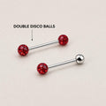 Crystal Disco Ball Titanium Barbell detail 14