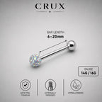 Crystal Disco Ball Titanium Barbell detail 16