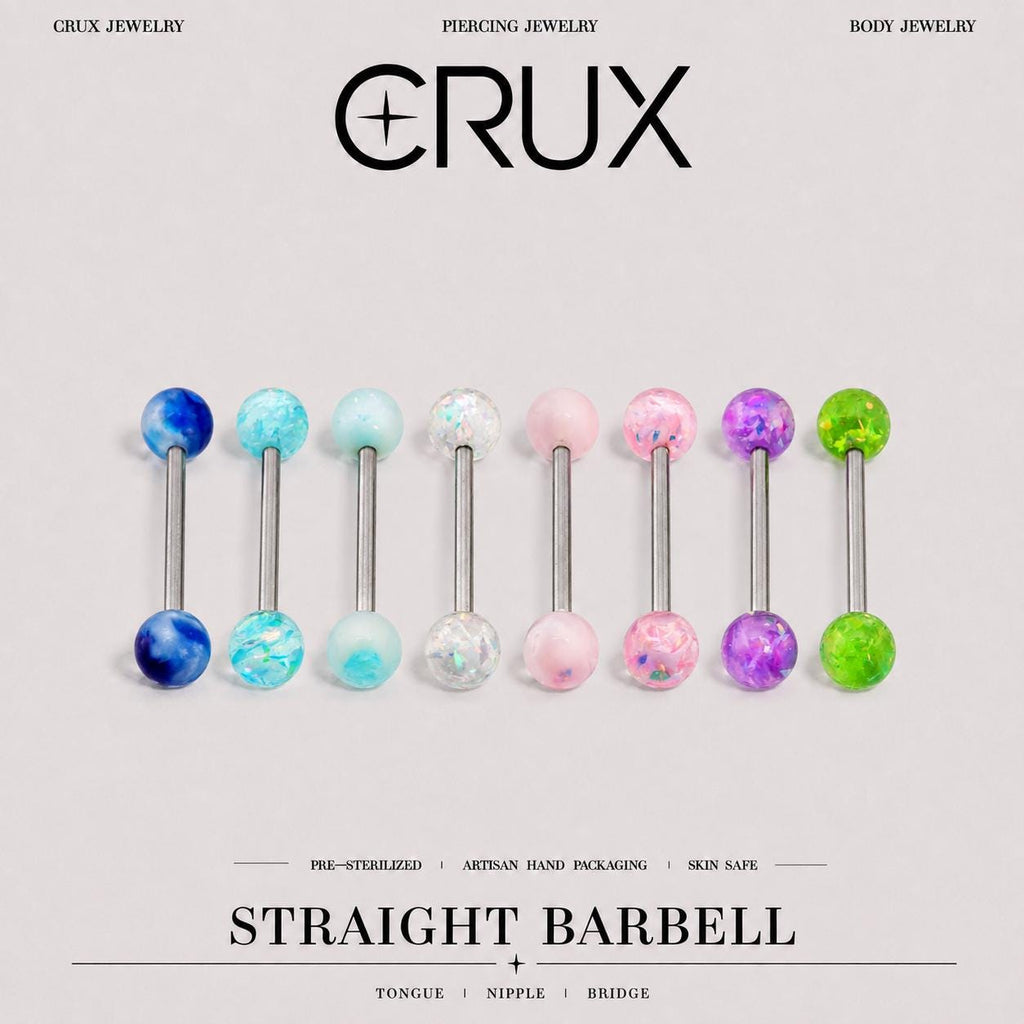 Glitter Resin Titanium Barbell