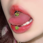 Glitter Resin Titanium Barbell detail 3