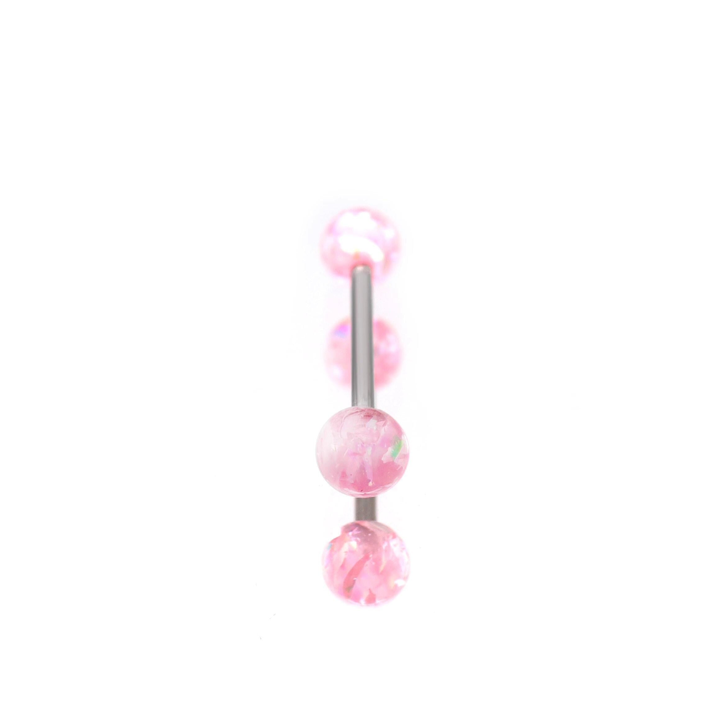 Glitter Resin Titanium Barbell detail 6