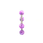 Glitter Resin Titanium Barbell detail 9