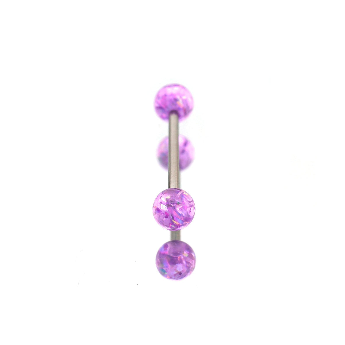 Glitter Resin Titanium Barbell detail 9