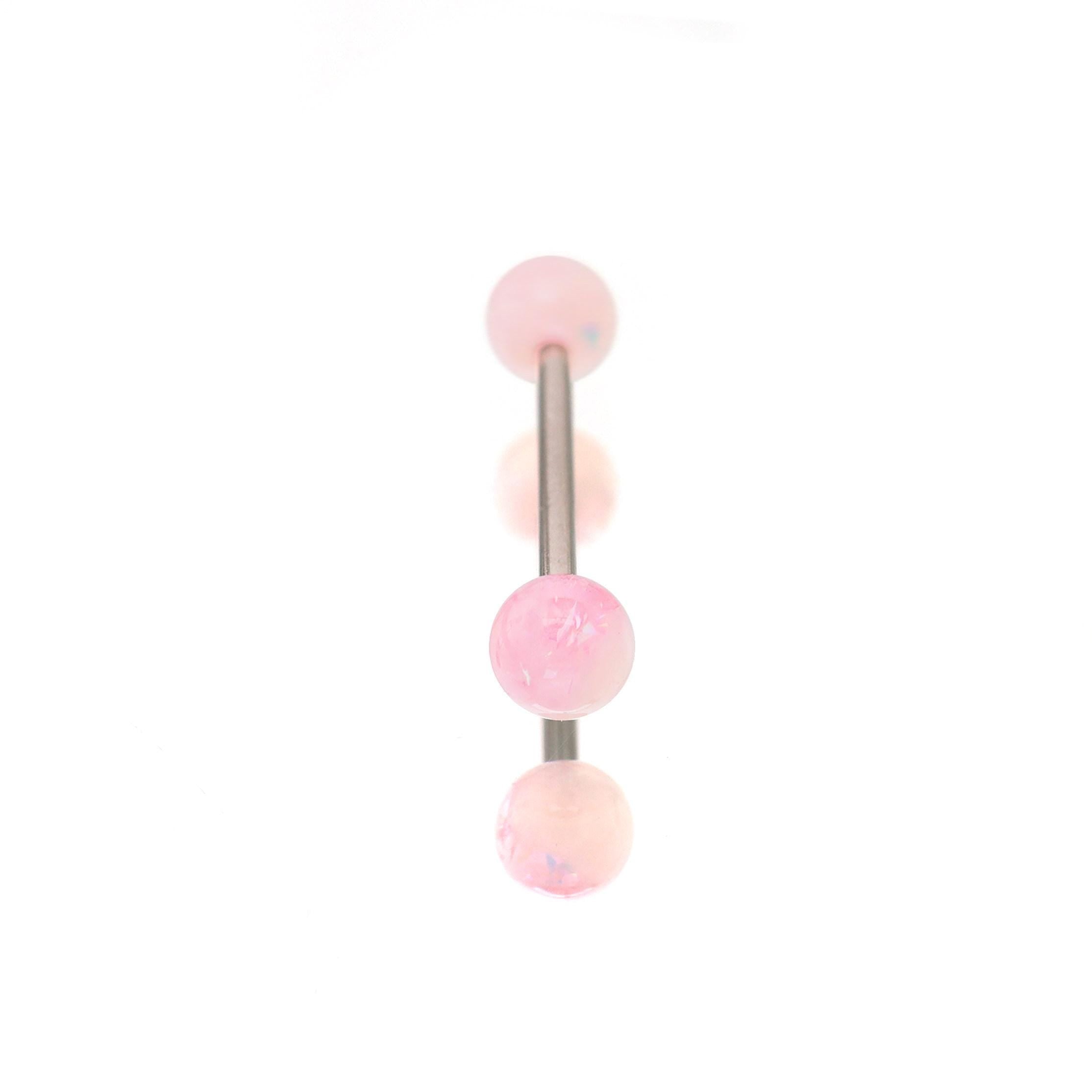 Glitter Resin Titanium Barbell detail 11