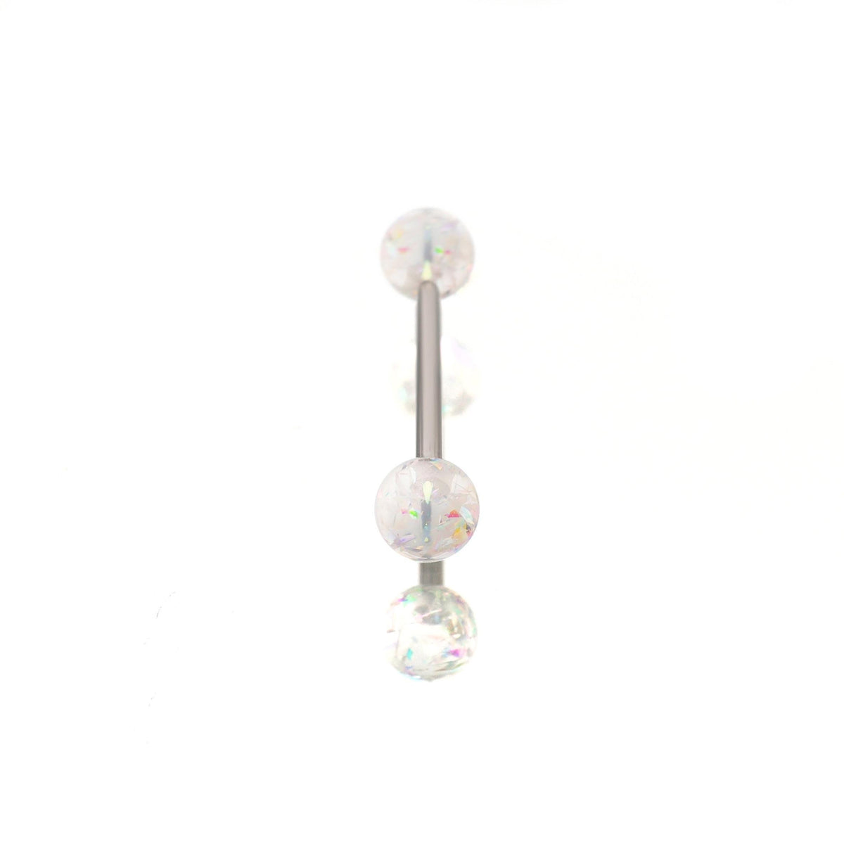 Glitter Resin Titanium Barbell detail 12