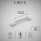 Glitter Resin Titanium Barbell detail 13
