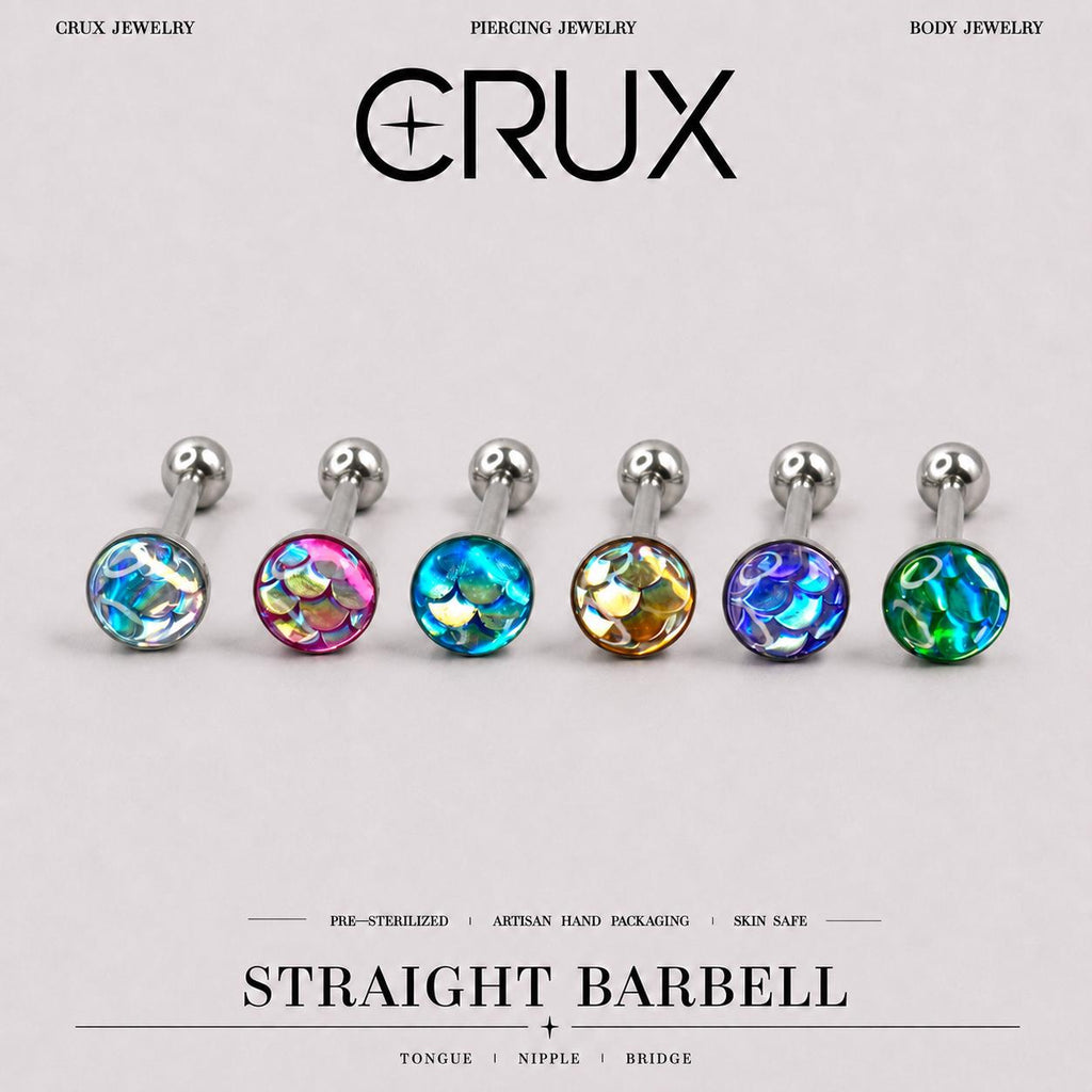 Mermaid Scale Titanium Barbell