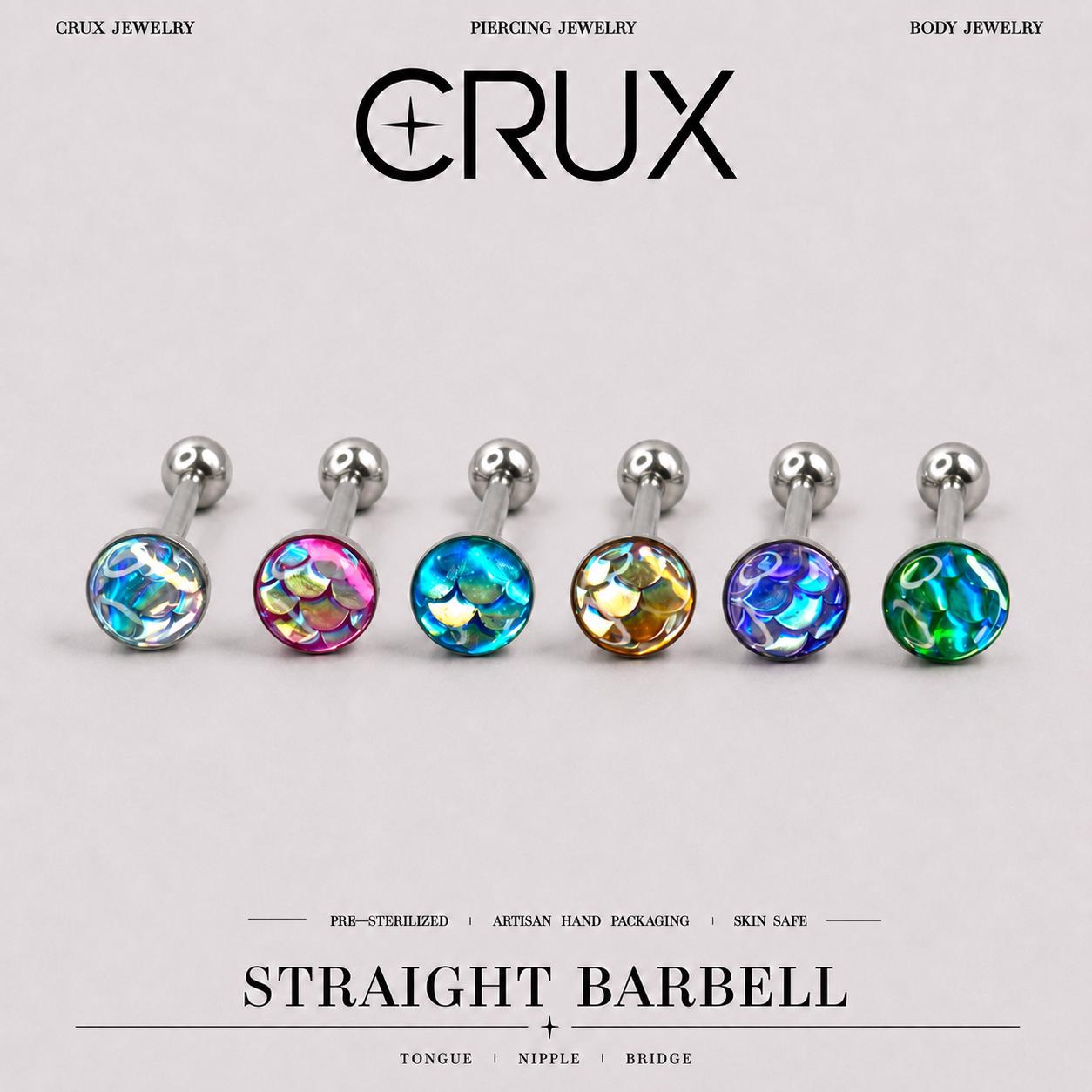 Mermaid Scale Titanium Barbell