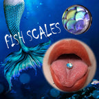 Mermaid Scale Titanium Barbell detail 2