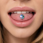 Mermaid Scale Titanium Barbell detail 3
