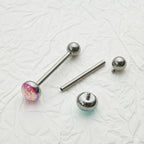 Mermaid Scale Titanium Barbell detail 6