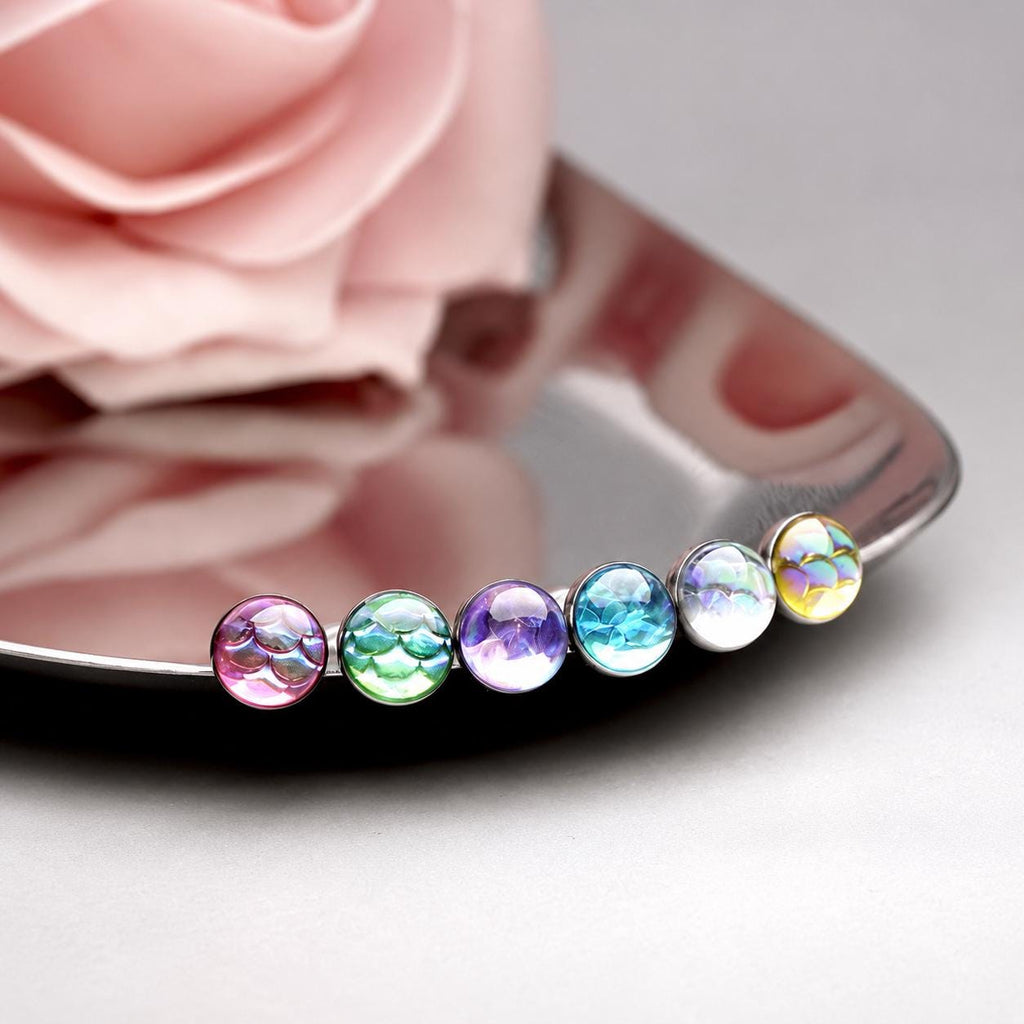 Mermaid Scale Titanium Barbell detail 8