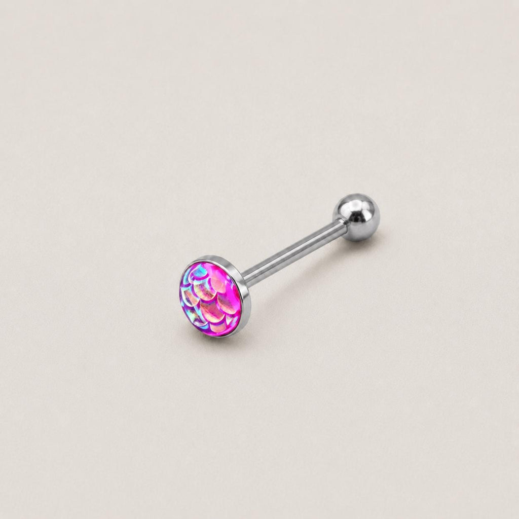 Mermaid Scale Titanium Barbell detail 11