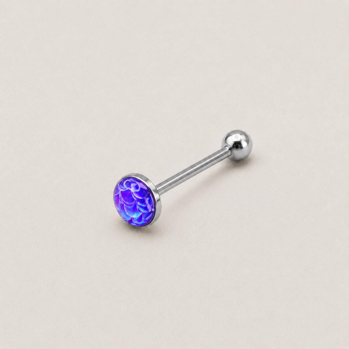 Mermaid Scale Titanium Barbell detail 15