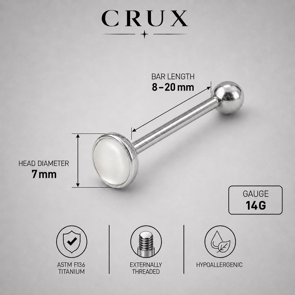 Pastel Macaron Titanium Barbell detail 16