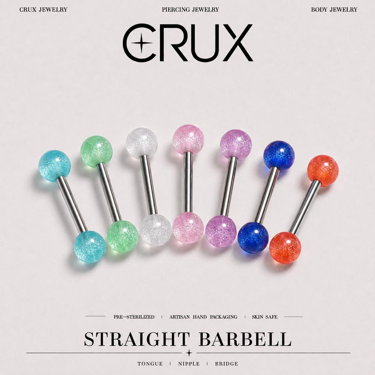 Stardust Glitter Titanium Barbell