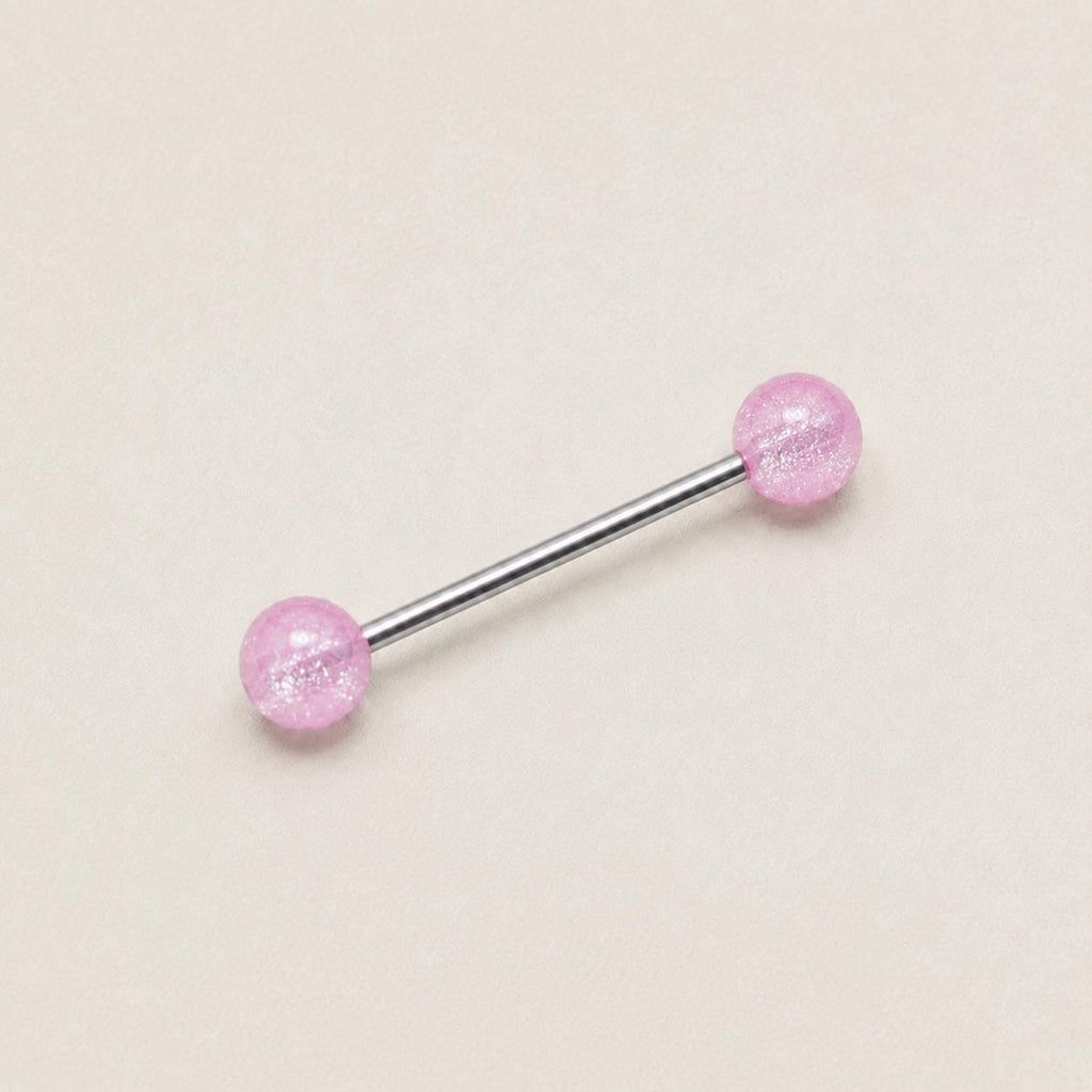 Stardust Glitter Titanium Barbell detail 8