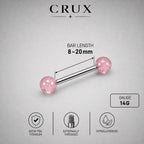 Stardust Glitter Titanium Barbell detail 15