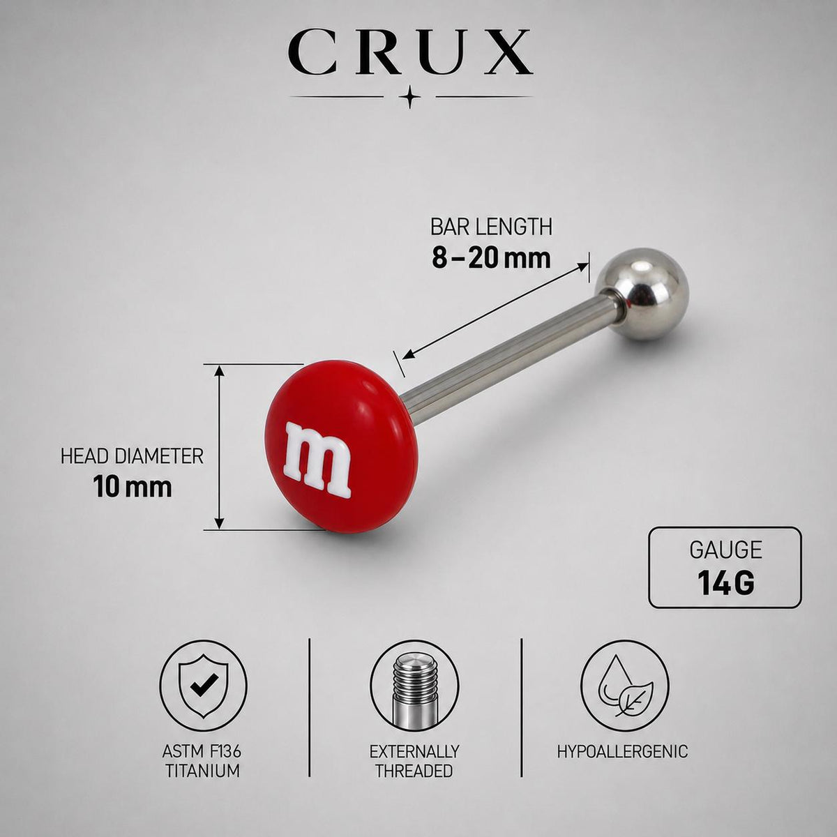 Candy M Titanium Barbell detail 17