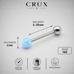 Fire Opal Titanium Barbell detail 12