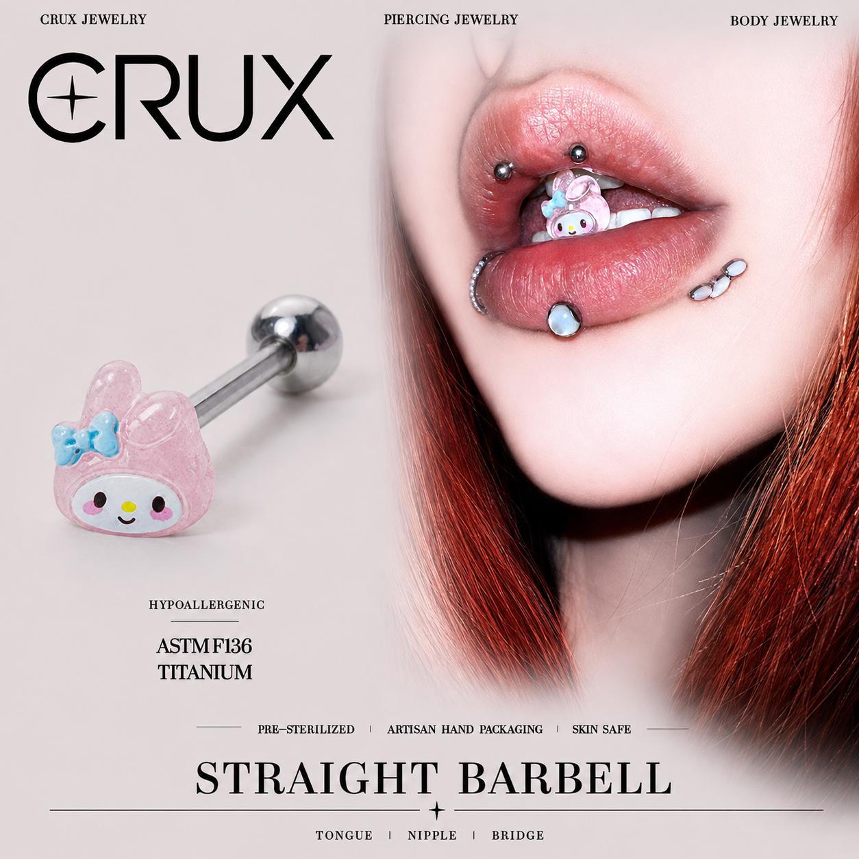 Kawaii Bunny & Bear Titanium Barbell