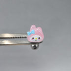 Kawaii Bunny & Bear Titanium Barbell detail 7