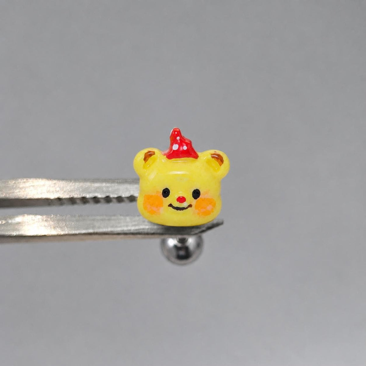 Kawaii Bunny & Bear Titanium Barbell detail 8