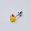Kawaii Bunny & Bear Titanium Barbell detail 9