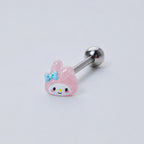 Kawaii Bunny & Bear Titanium Barbell detail 10