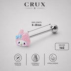 Kawaii Bunny & Bear Titanium Barbell detail 11