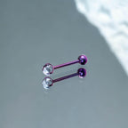 Gradient CZ Titanium Barbell detail 2
