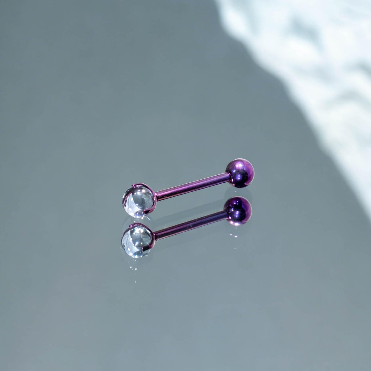Gradient CZ Titanium Barbell detail 2