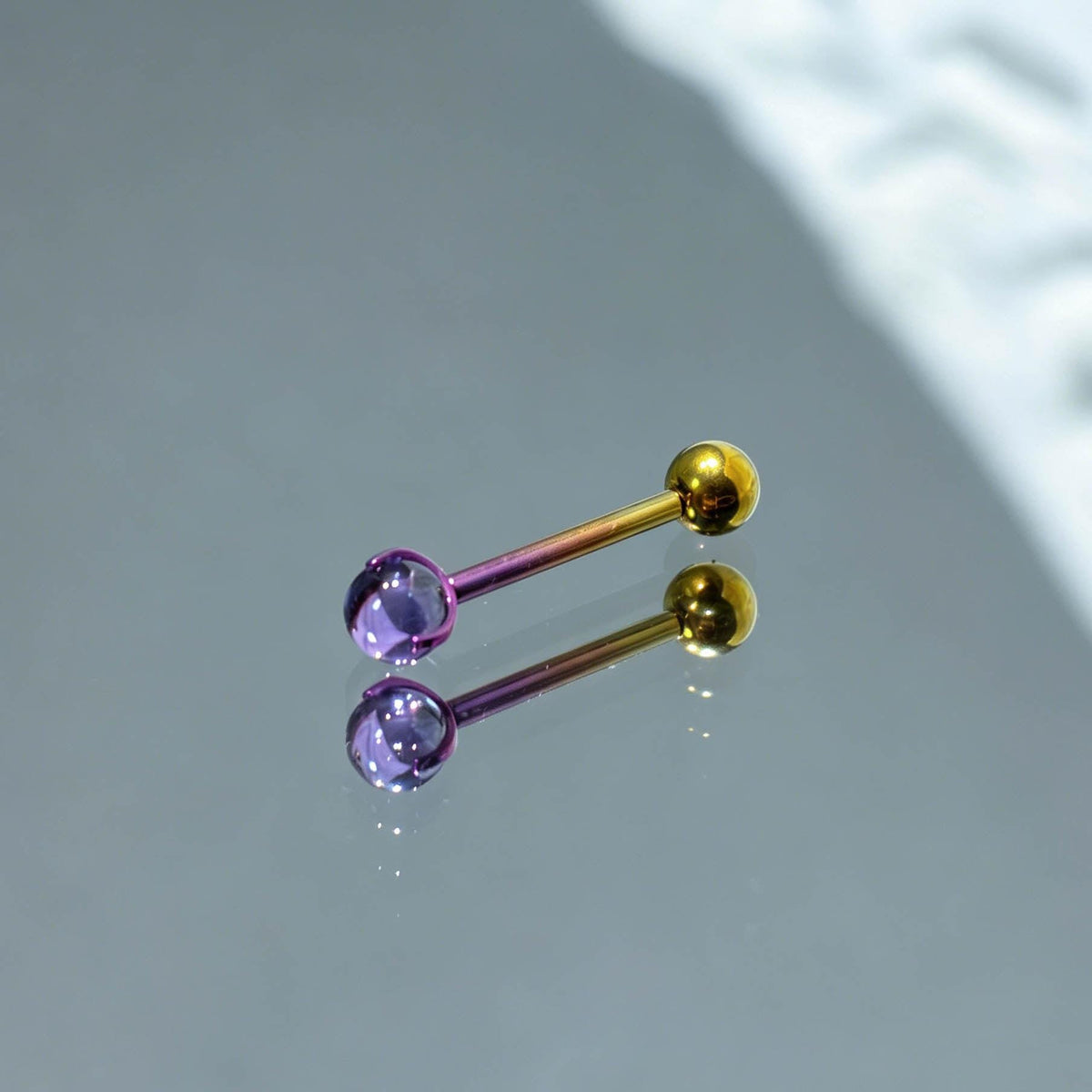 Gradient CZ Titanium Barbell detail 5