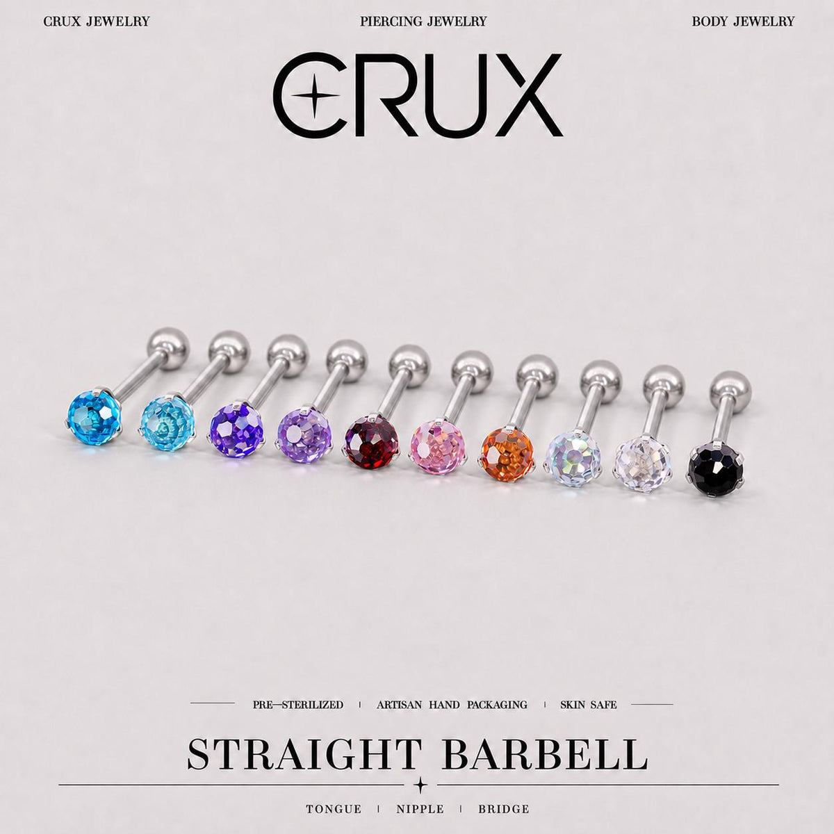 Faceted Disco Ball Titanium Barbell