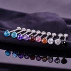 Faceted Disco Ball Titanium Barbell detail 3