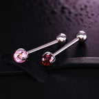 Faceted Disco Ball Titanium Barbell detail 6