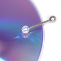 Faceted Disco Ball Titanium Barbell detail 7