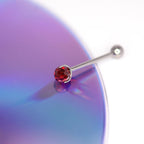 Faceted Disco Ball Titanium Barbell detail 9